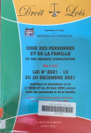 Droit & lois : Code des personnes et de la famille vignette