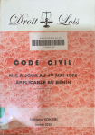 Droit & lois : Code civil mis à jour au 1er mai 1956 applicable au Bénin vignette