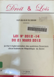 Droit & Lois : Loi n°2012-14 du 21 mai 2012 vignette