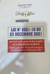 Droit & Lois : Loi n°2021-15 du 23 décembre 2021 vignette